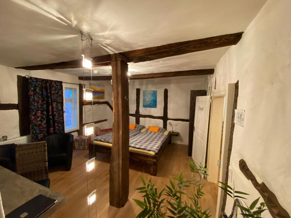 Postel nebo postele na pokoji v ubytování Hotel Pemü