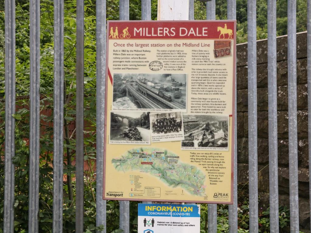 a sign is posted on a fence at The Barn in Buxton