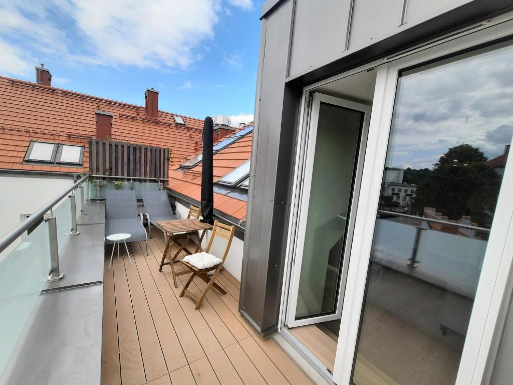 Balkon lub taras w obiekcie PLUSK Apartments Mrągowo