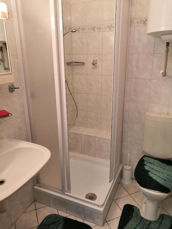Koupelna v ubytování Apartmány v centru u Moravců