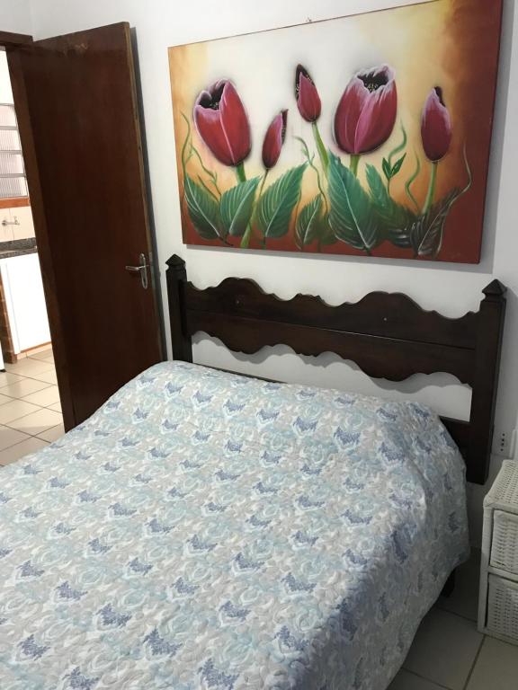 Postel nebo postele na pokoji v ubytování Casa quadra praia Jacaraipe