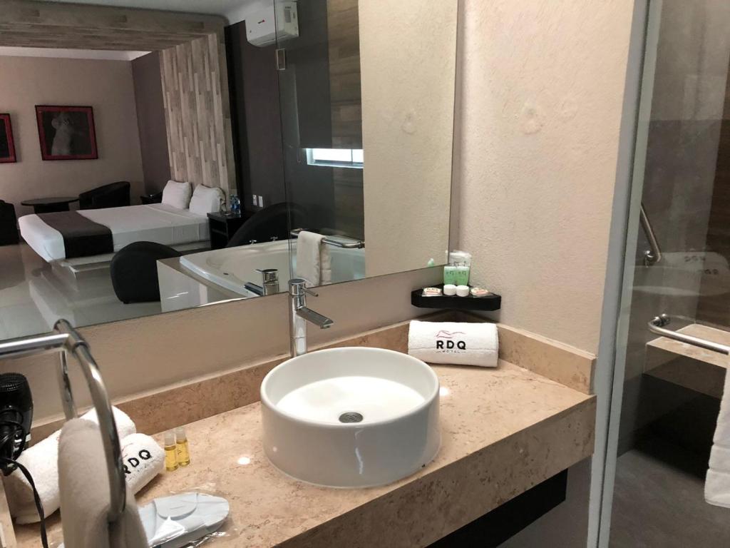 Koupelna v ubytování Motel Real de Queretaro