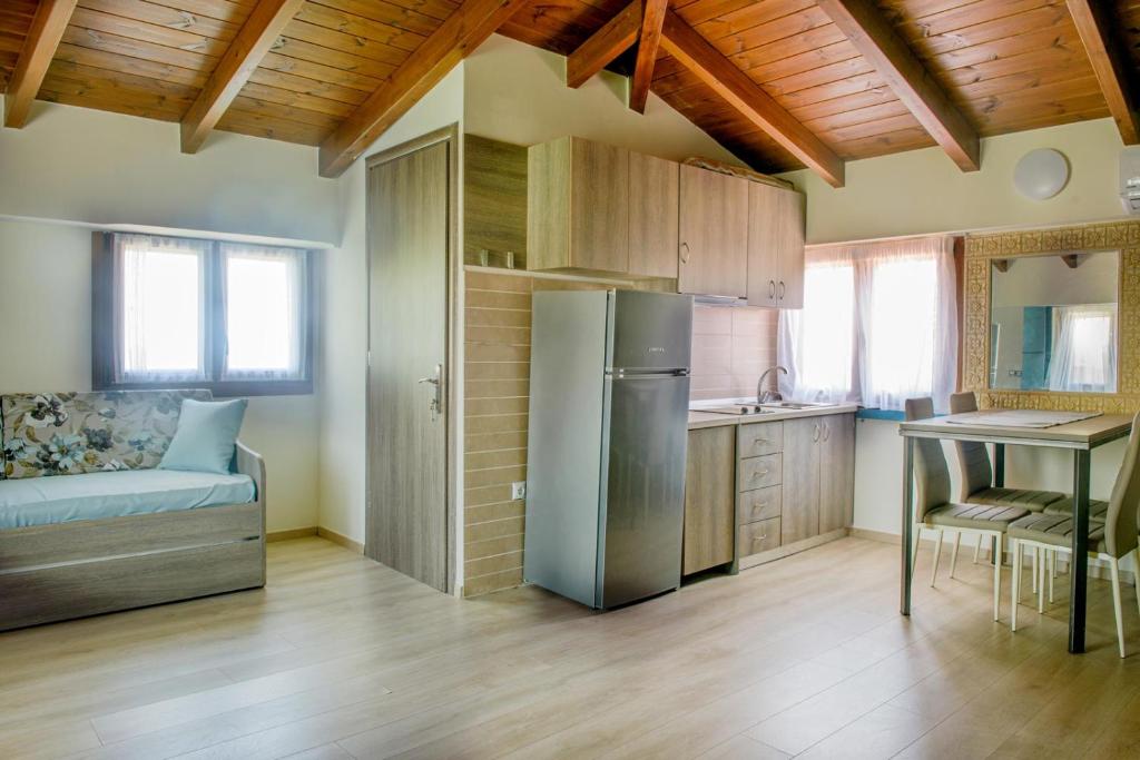 Kuchyň nebo kuchyňský kout v ubytování 3D iliadis Suites