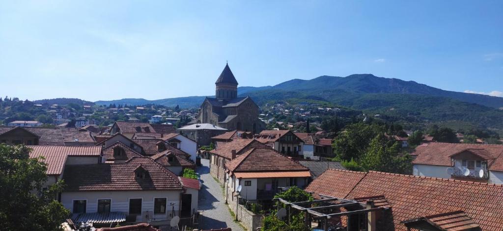 Nespecifikovaný výhled na hory nebo výhled na hory při pohledu z bed and breakfast