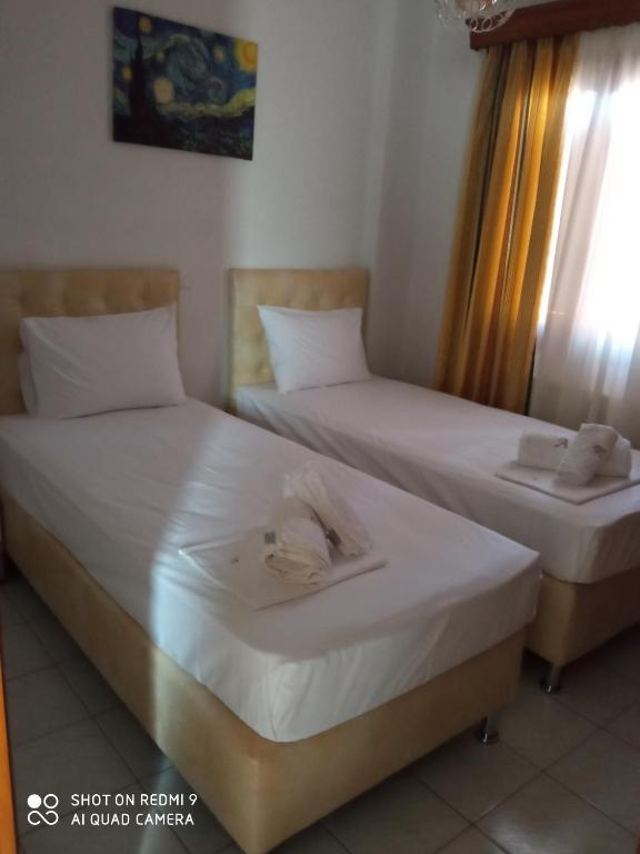 Posteľ alebo postele v izbe v ubytovaní Annas apartment 2 (AgiosNikolaos)
