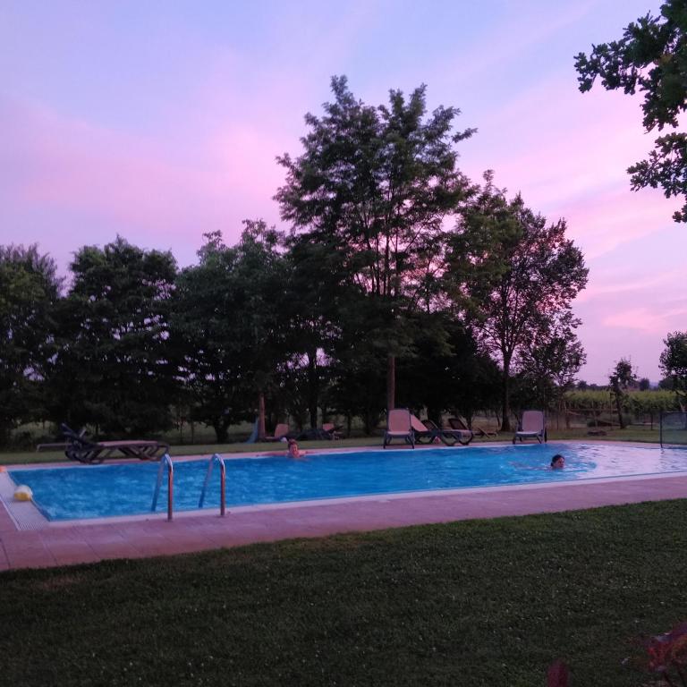 Bazén v ubytovaní Agriturismo L'Albara - Wines, Pool & SPA alebo v jeho blízkosti