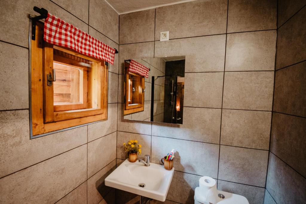 Koupelna v ubytování Chalupa Lieskovec