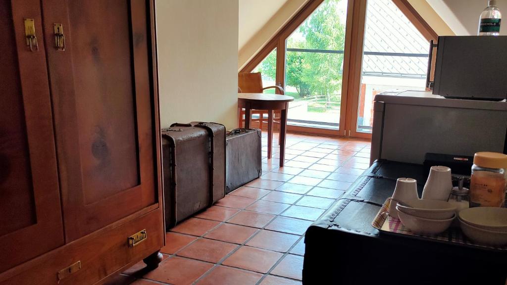 Kuchyň nebo kuchyňský kout v ubytování Bed & Breakfast Na Poljani