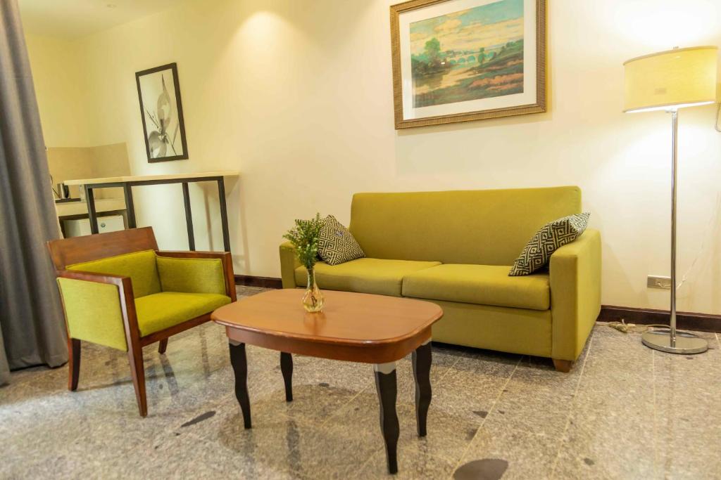 Posezení v ubytování Cap Kivu Hôtel