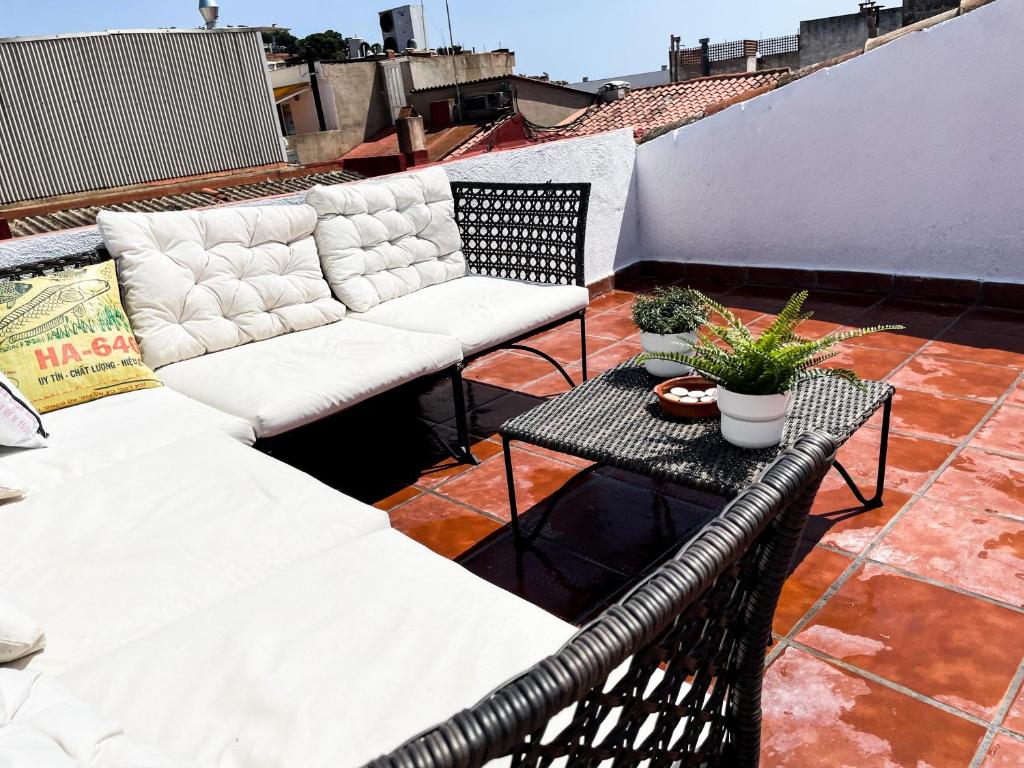 Balkón alebo terasa v ubytovaní Tossa Center Attic & Terrace