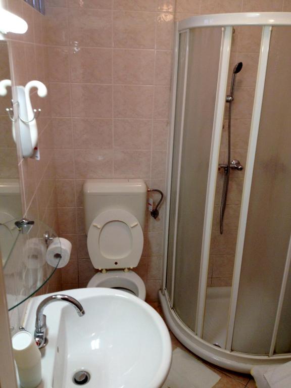Koupelna v ubytování Tourist Rooms Sajovic
