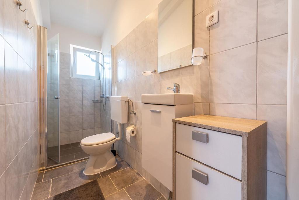 Koupelna v ubytování Apartman Luka