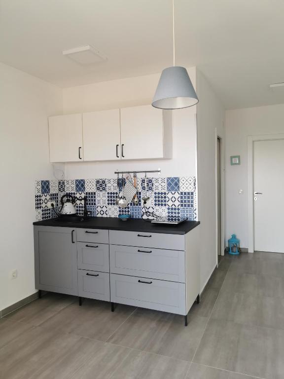 Kuchyňa alebo kuchynka v ubytovaní Apartment Blue Mediteran