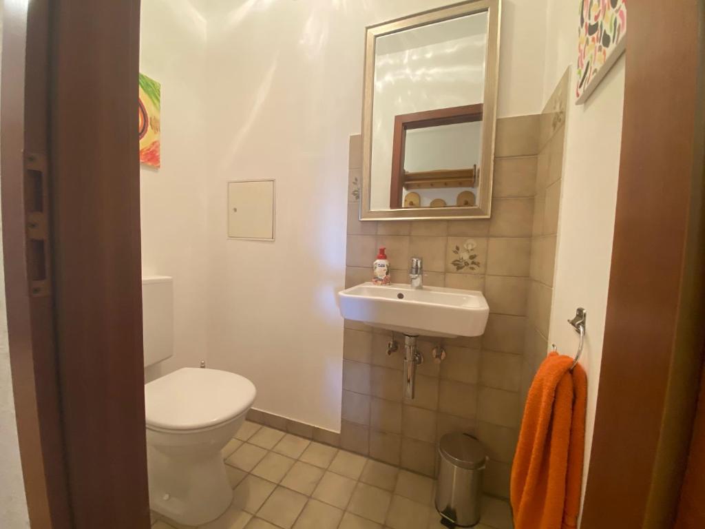 Koupelna v ubytování Säckingen 86 qm 3 Zimmer