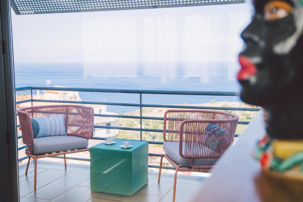 Balkón nebo terasa v ubytování Taormina Palace Hotel