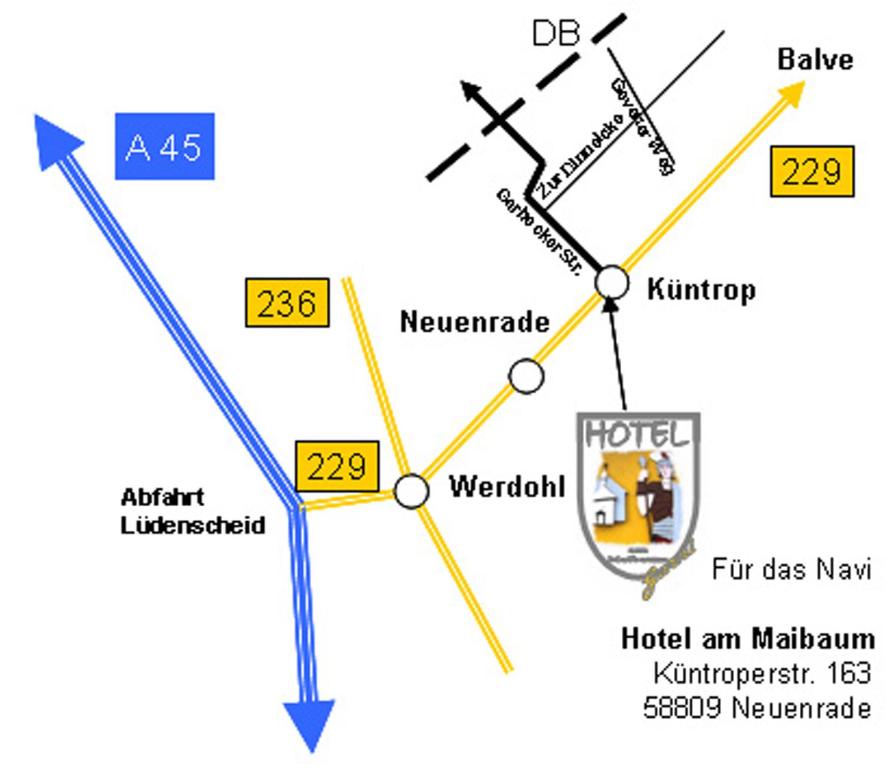 Půdorys ubytování Hotel am Maibaum
