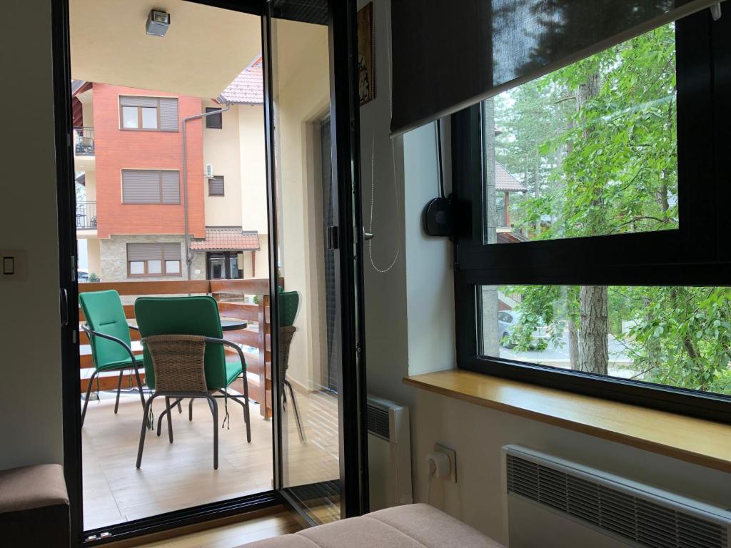 Balkón nebo terasa v ubytování Apartman LUX STELLA
