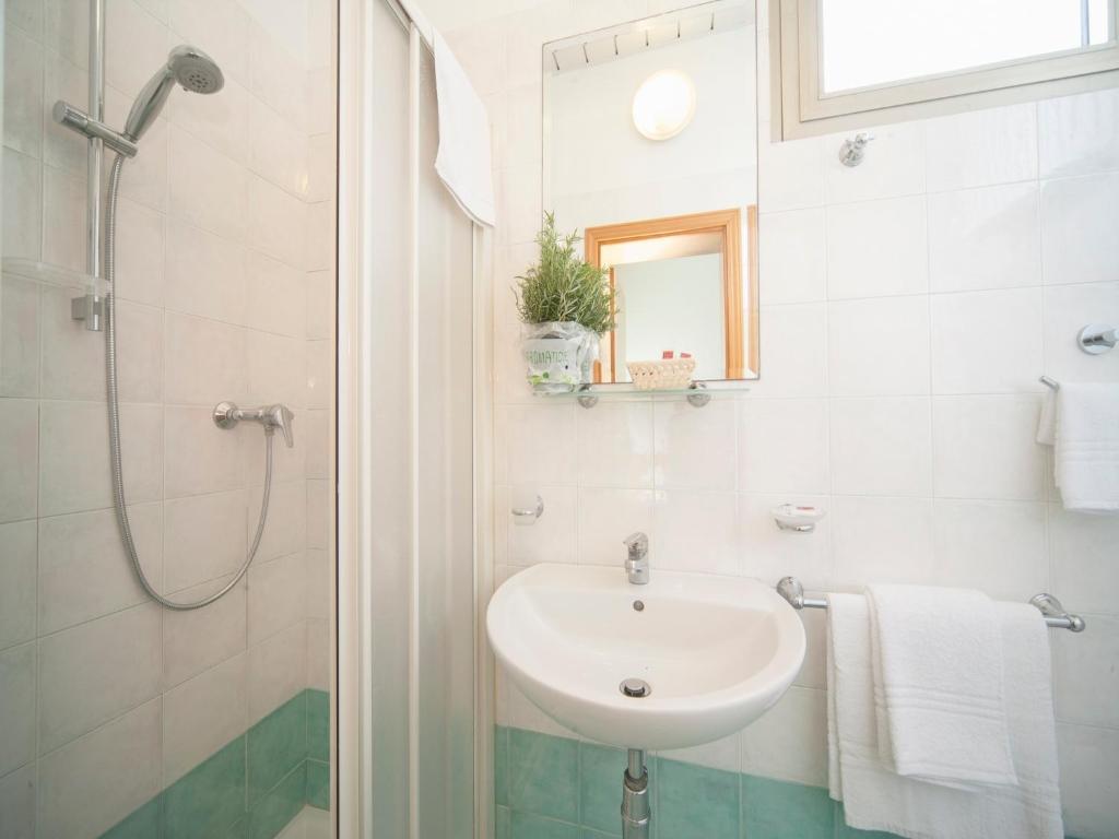 Koupelna v ubytování Hotel Manola