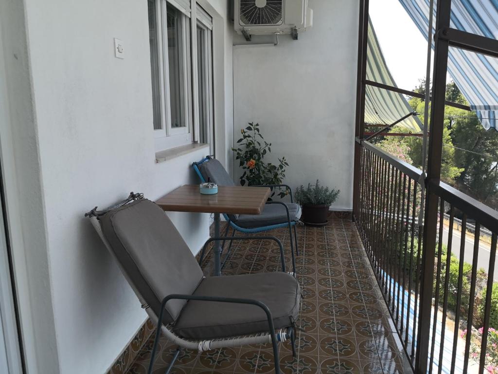 Balkón alebo terasa v ubytovaní Guest house Irena