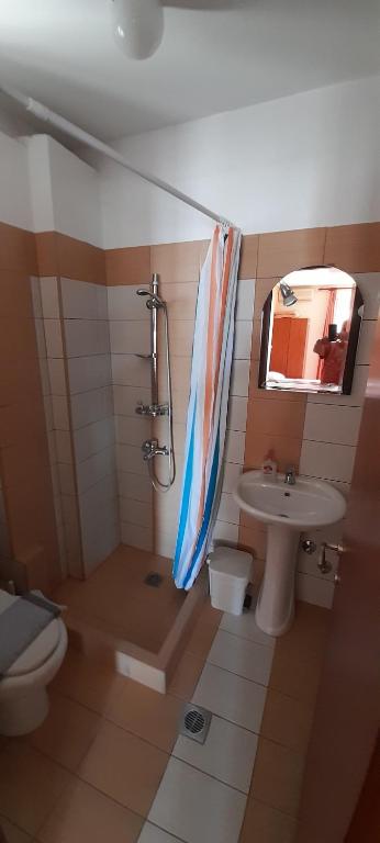 Kúpeľňa v ubytovaní Olympic Studios Aslanidis