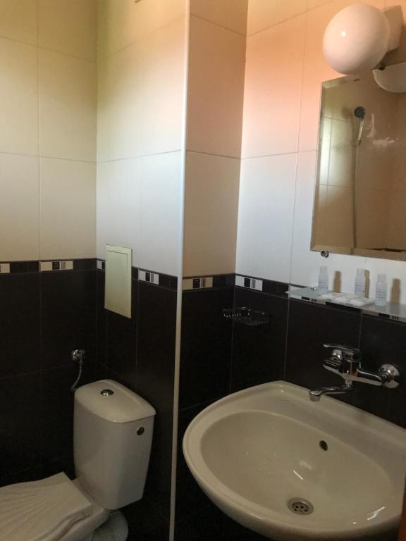 Koupelna v ubytování Family Hotel Astra