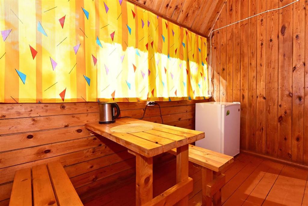 Kuchyň nebo kuchyňský kout v ubytování Camping Vaivari Jūrmala