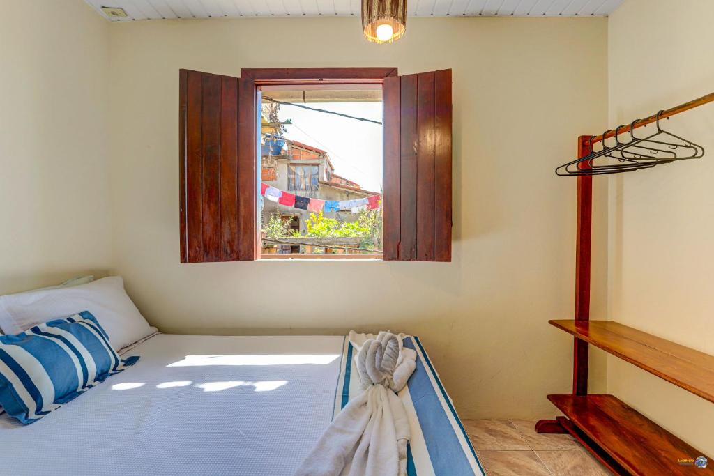 Cama ou camas em um quarto em Pousada Galeão Itacaré