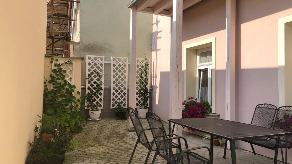 Patio nebo venkovní prostory v ubytování Apartmány na Šumavě