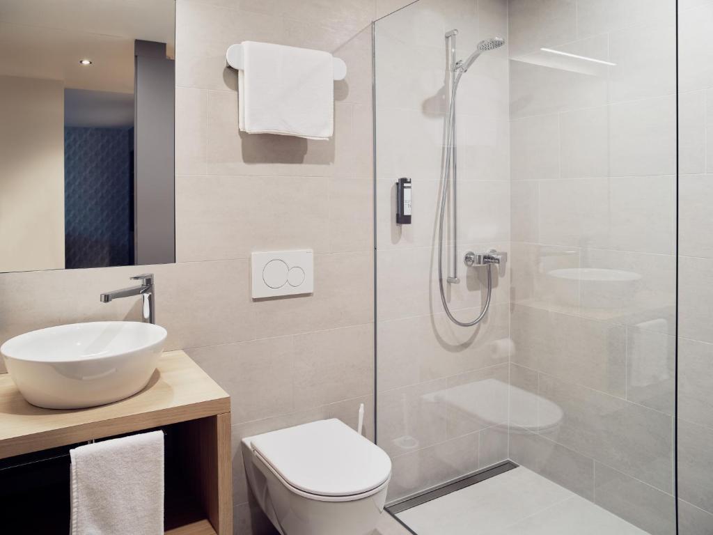 Koupelna v ubytování Hotel Neu-Schönstatt