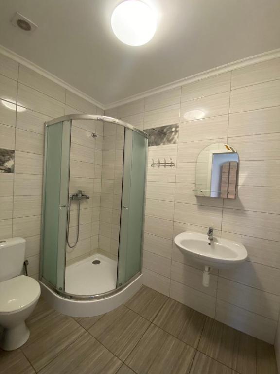 Koupelna v ubytování VIP hostel