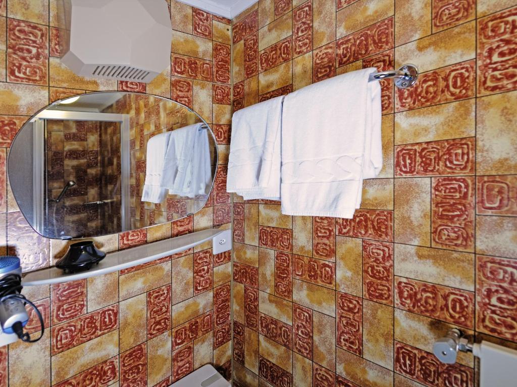 Koupelna v ubytování Hotel Alphubel