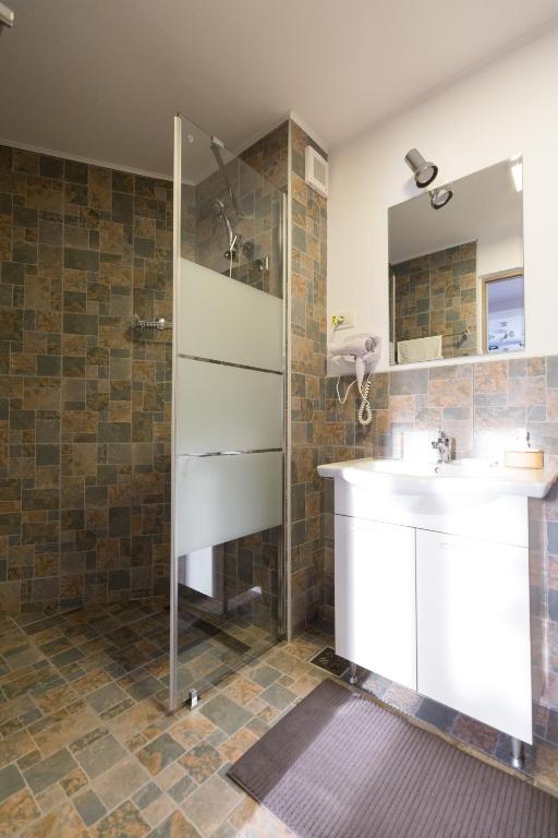 Koupelna v ubytování Casa Ris