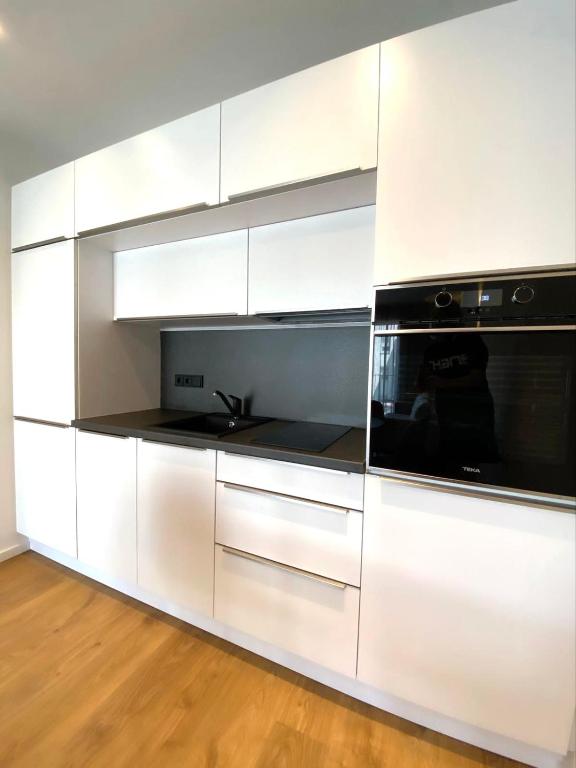 Kuchyň nebo kuchyňský kout v ubytování Motel Inn Simbach