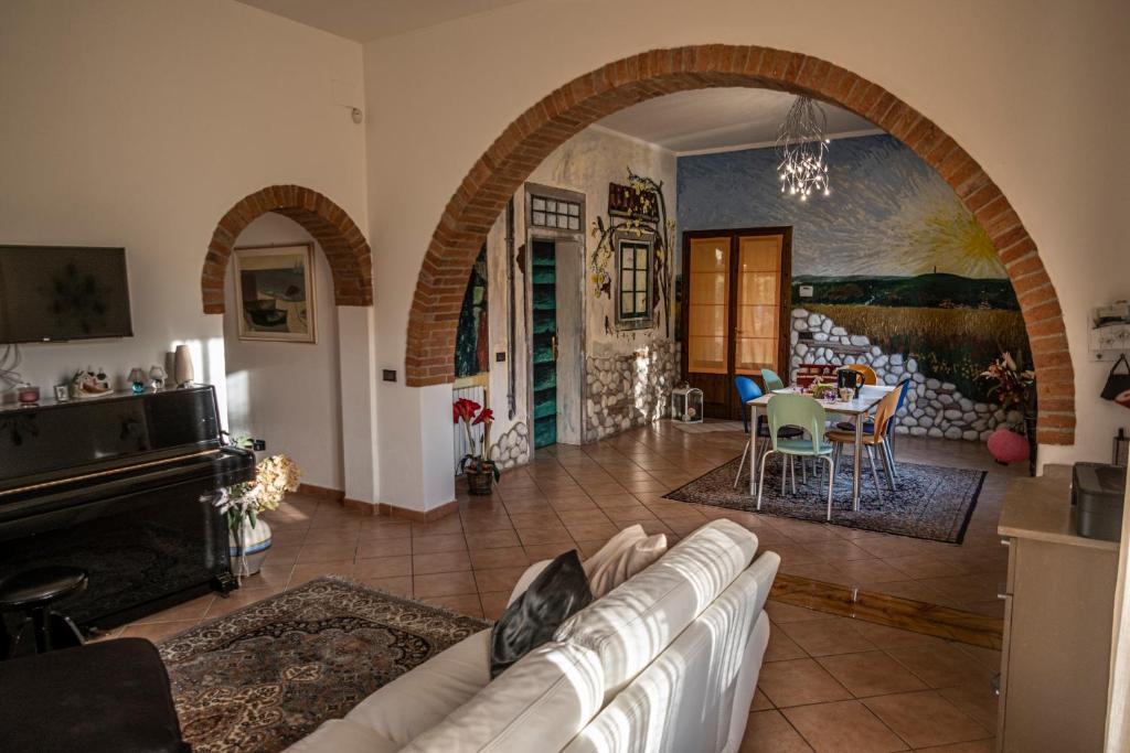Posezení v ubytování B&B La Serra