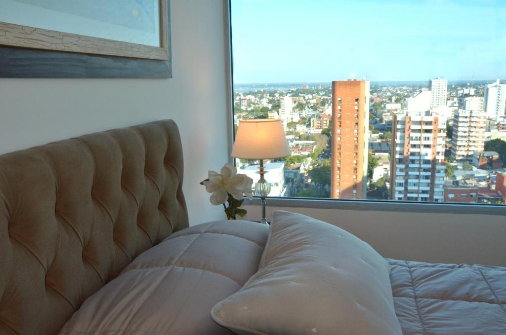 Posezení v ubytování Departamento súper céntrico con vista al río Paraná