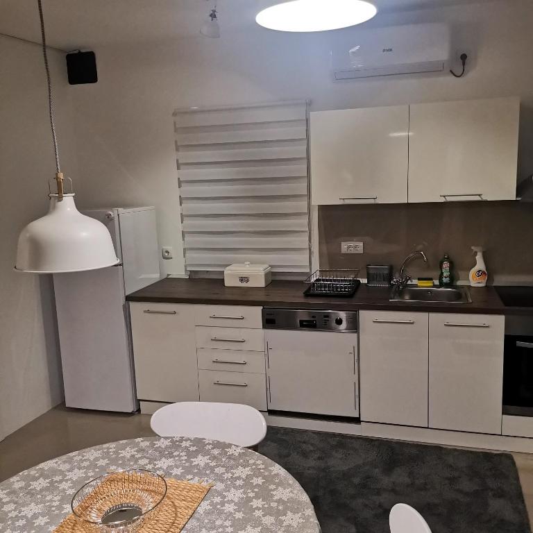 Kuchyň nebo kuchyňský kout v ubytování Apartment 67 Bajina Basta