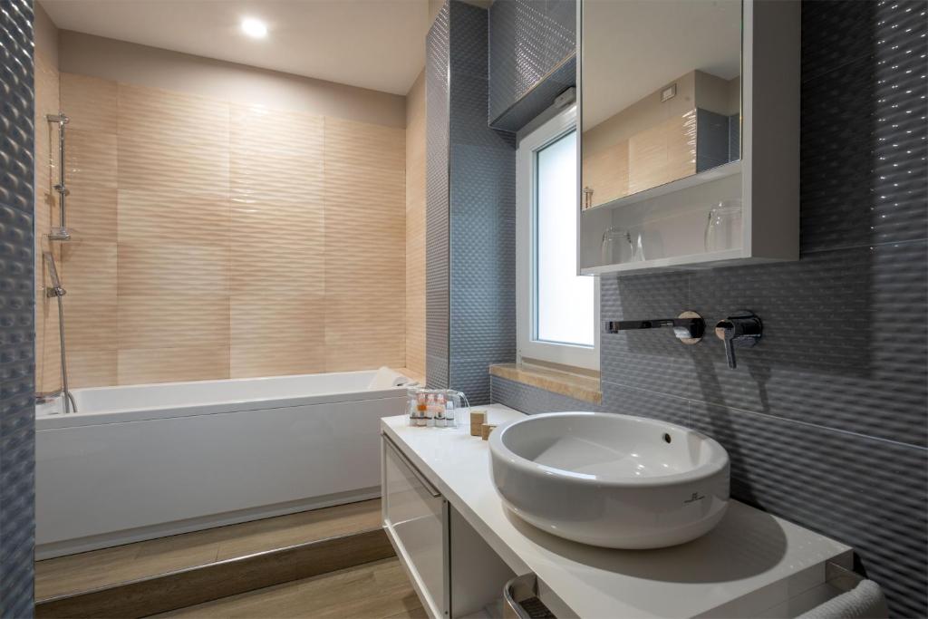 Koupelna v ubytování Hotel Miramare