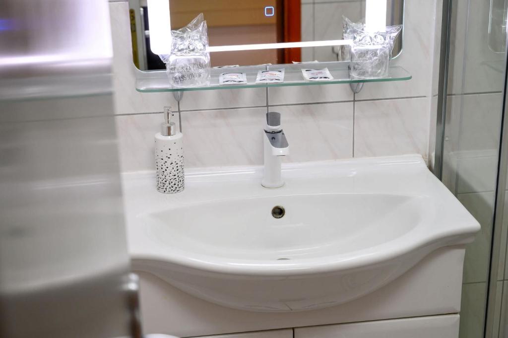 Koupelna v ubytování Hotel MB