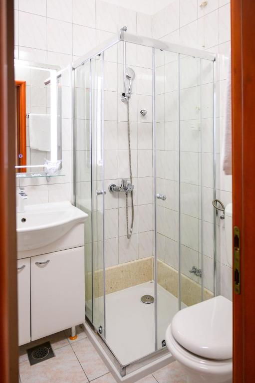 Koupelna v ubytování Hotel MB