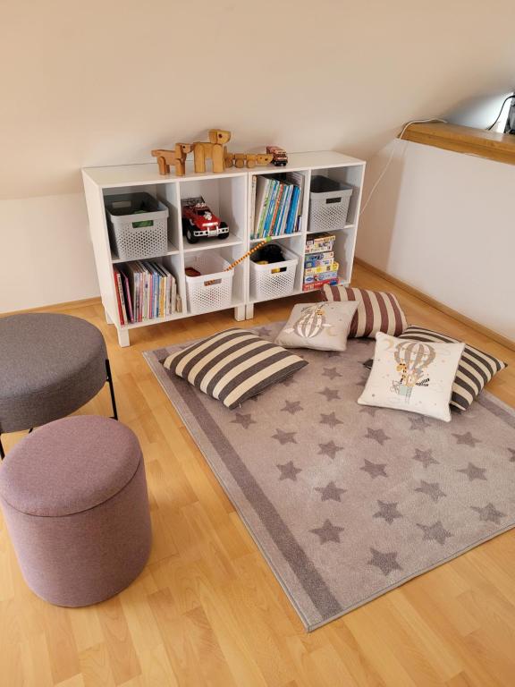Knihovna v apartmánu