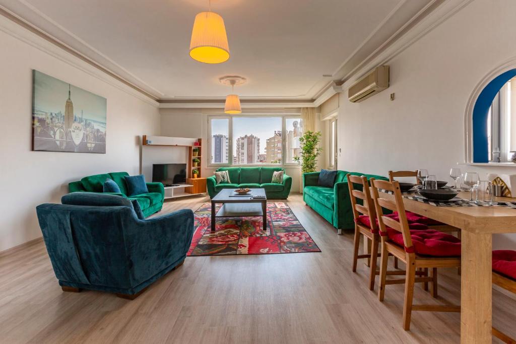 A seating area at Melissas Suites Lara