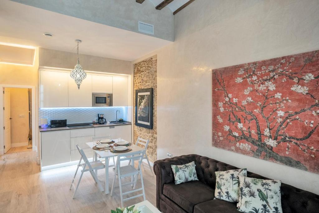 Kuchyň nebo kuchyňský kout v ubytování Gadir Suites