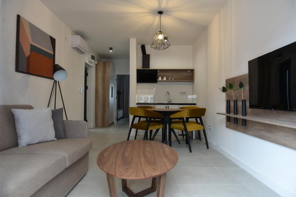 Kuchyň nebo kuchyňský kout v ubytování 9 apartments