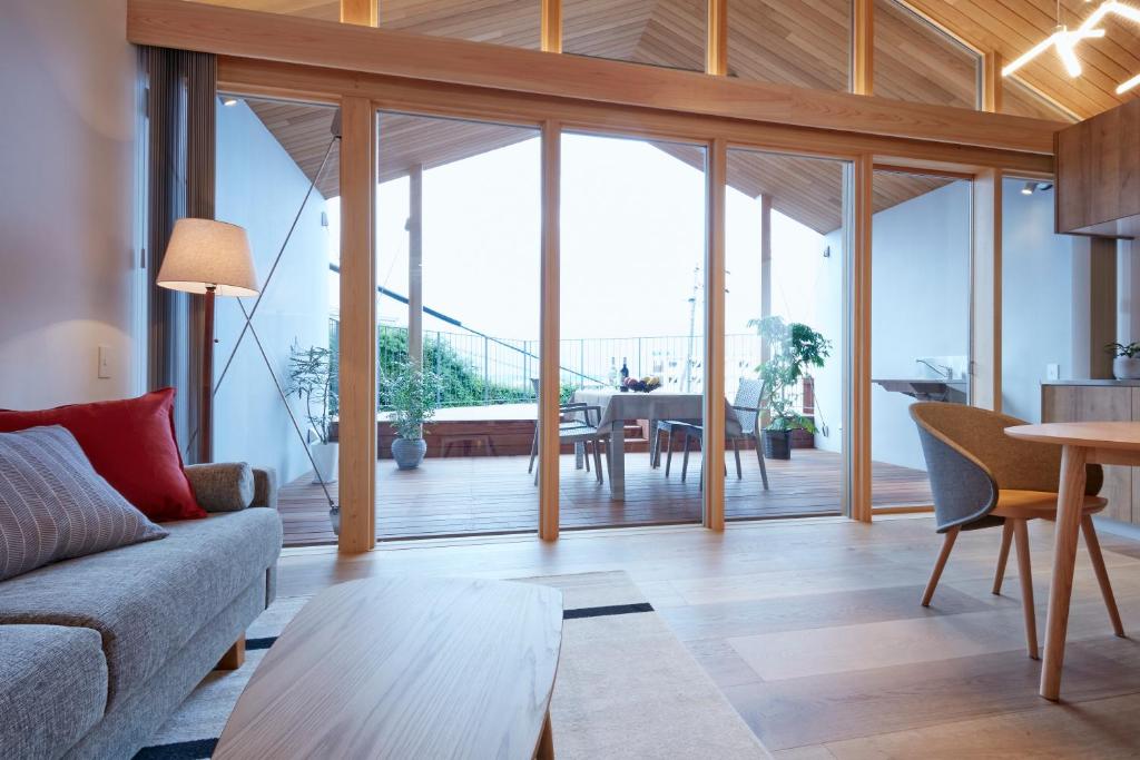 Posezení v ubytování Terrace Villa Eon