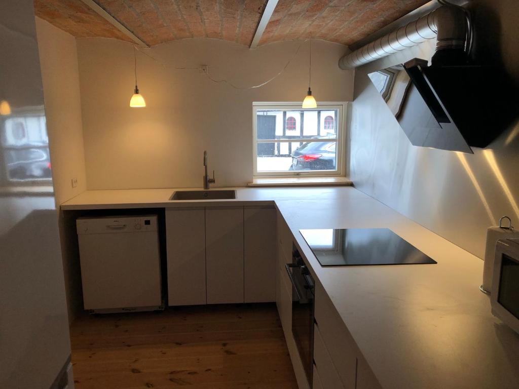 Kuchyň nebo kuchyňský kout v ubytování Solbjerg Skov B&B