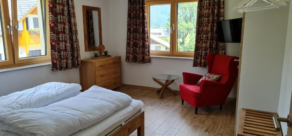 Postel nebo postele na pokoji v ubytování Haus Friedrich