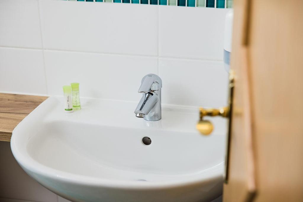 Koupelna v ubytování Hotel Langeck