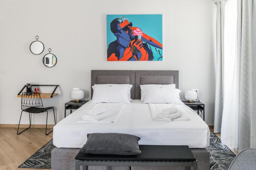Posteľ alebo postele v izbe v ubytovaní Dolac apartments