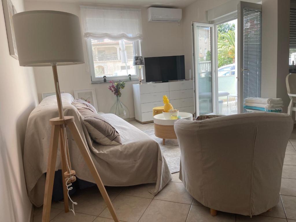 TV a/nebo společenská místnost v ubytování Apartment Luna Istriana