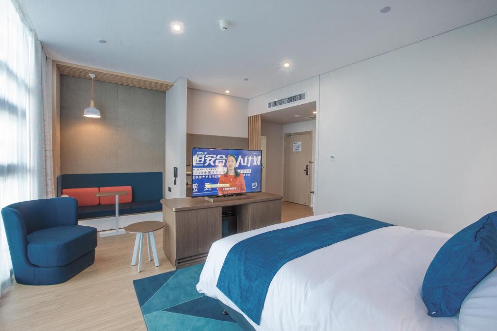 Postel nebo postele na pokoji v ubytování Holiday Inn Express Hefei High Tech by IHG